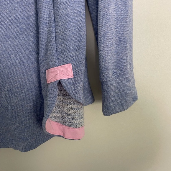 Vineyard Vines Light Blue and Pink Half-Zip Sweatshirt - Picture 5 of 7